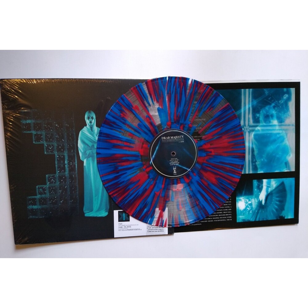 Drab Majesty The Demonstration Red Blue Clear Splatter Vinyl LP Record Goth 100